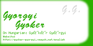 gyorgyi gyoker business card